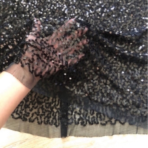 Wildcat Sheer Sequin Black Dress Swim Cover - Picture 3 of 6